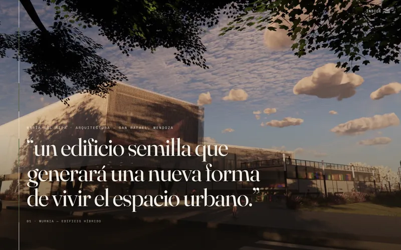 Portada del portfolio de arquitectura de Sol Ripa