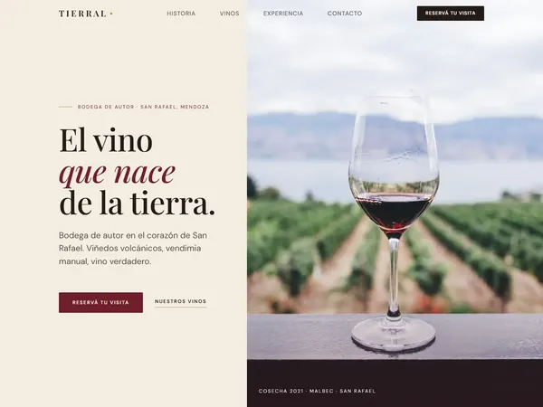 Demo de web para una bodega: Tierral