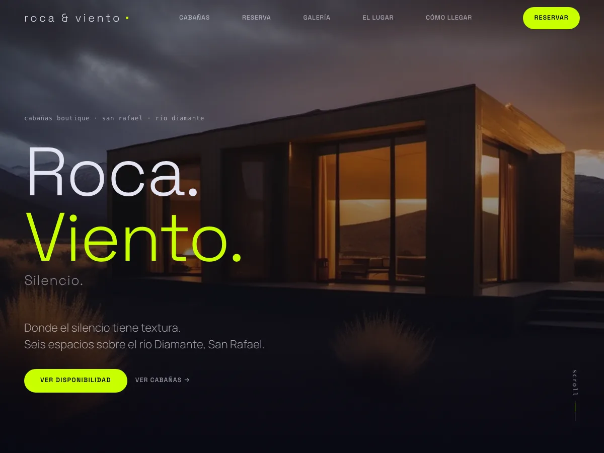 Demo Roca y Viento — hotel y cabañas