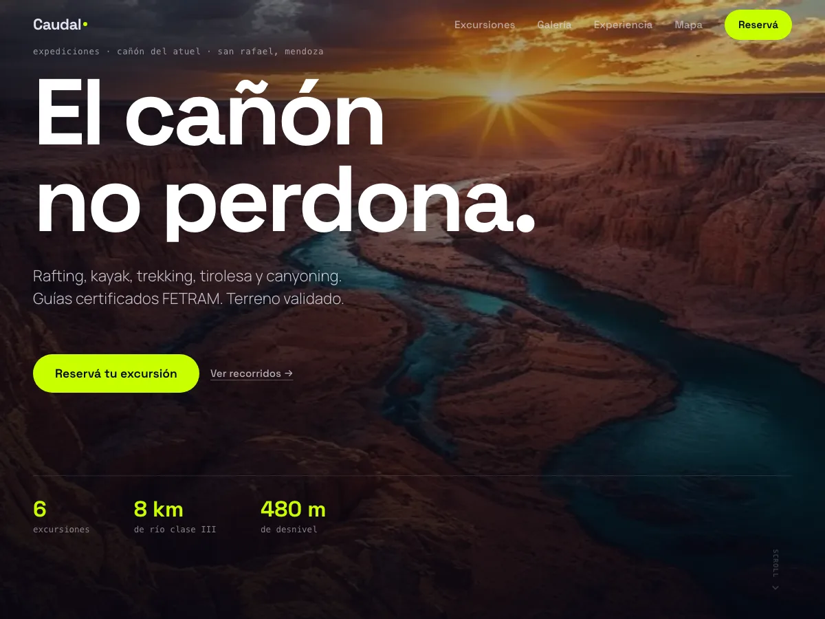 Demo Caudal — turismo aventura, excursiones