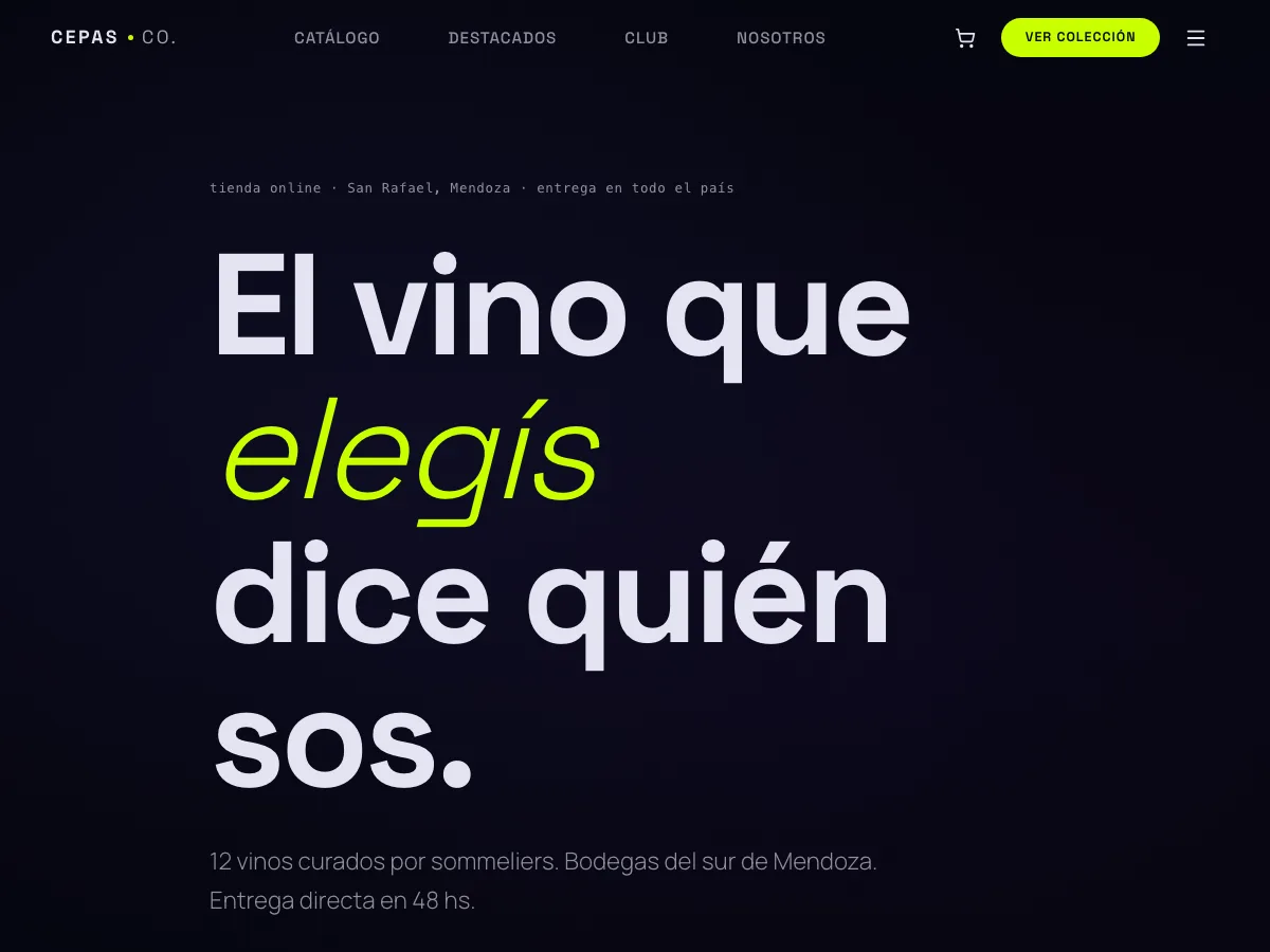 Demo Cepas y Co. — vinoteca online, e-commerce de vinos